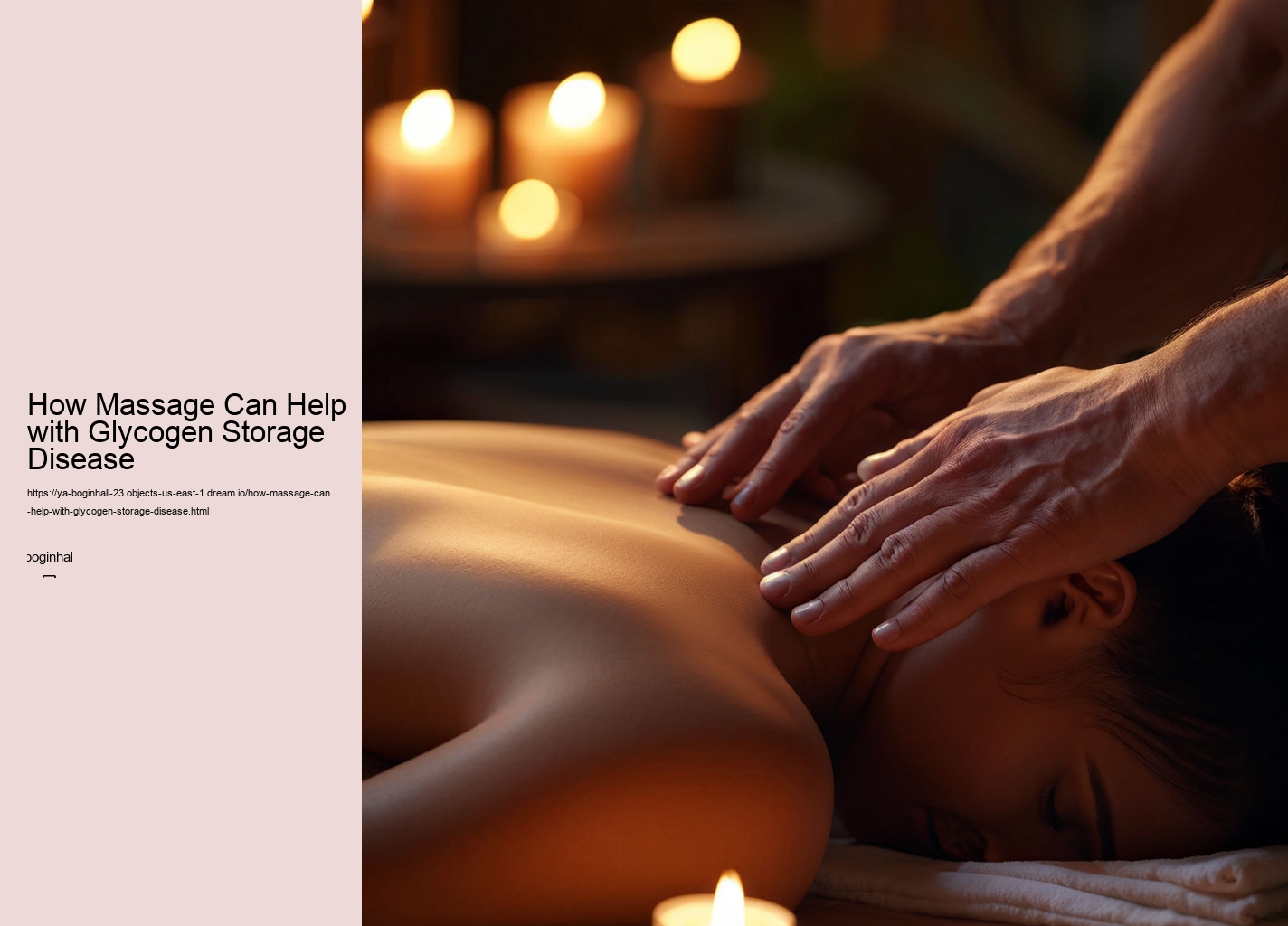 How Massage Can Help with Glycogen Storage Disease